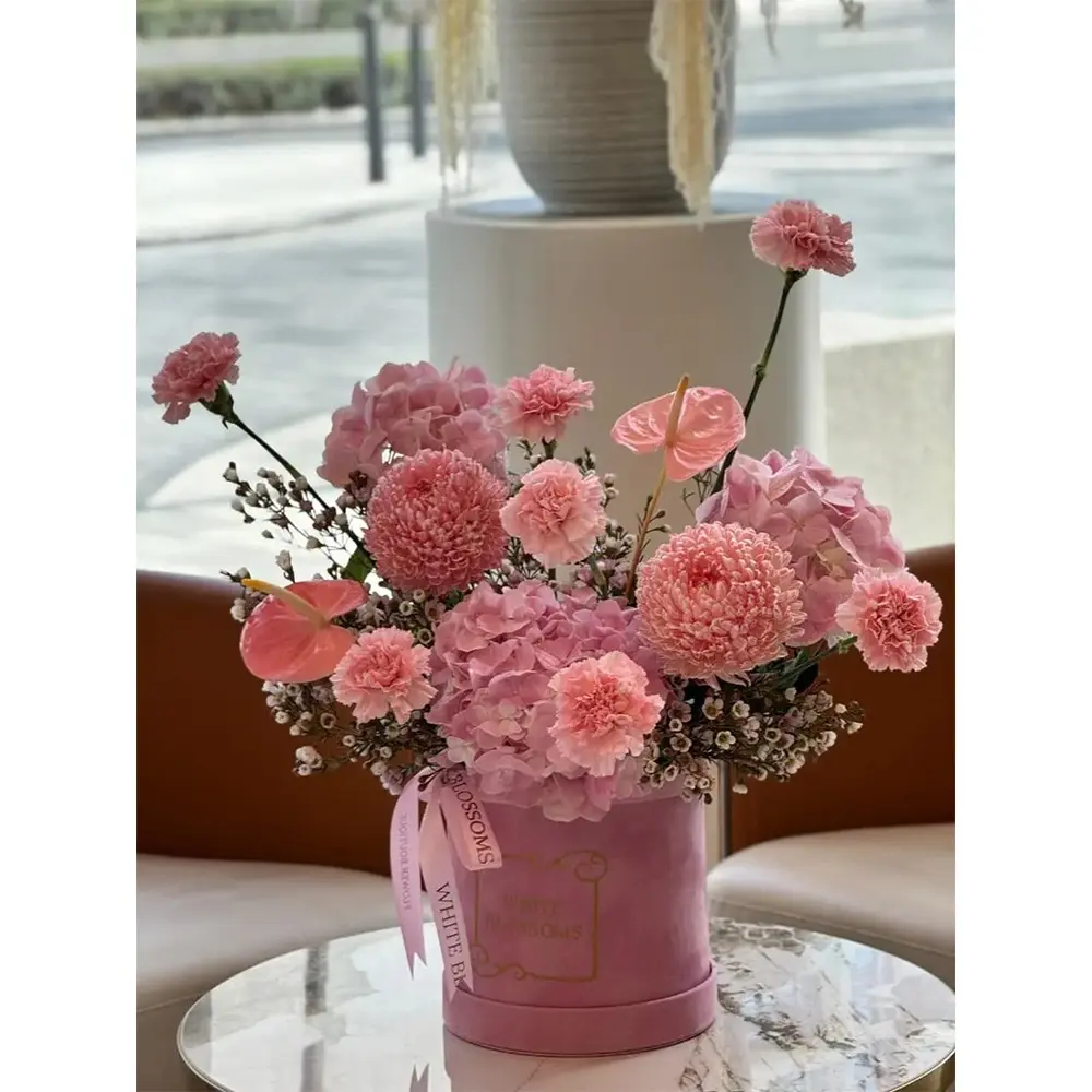 Pink fluff elegance Flower bouquet -Flower Boutique delivery in uae